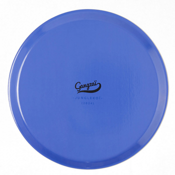 Gangzai round Tray, Junglkoi paint Lacquer multicolor, back